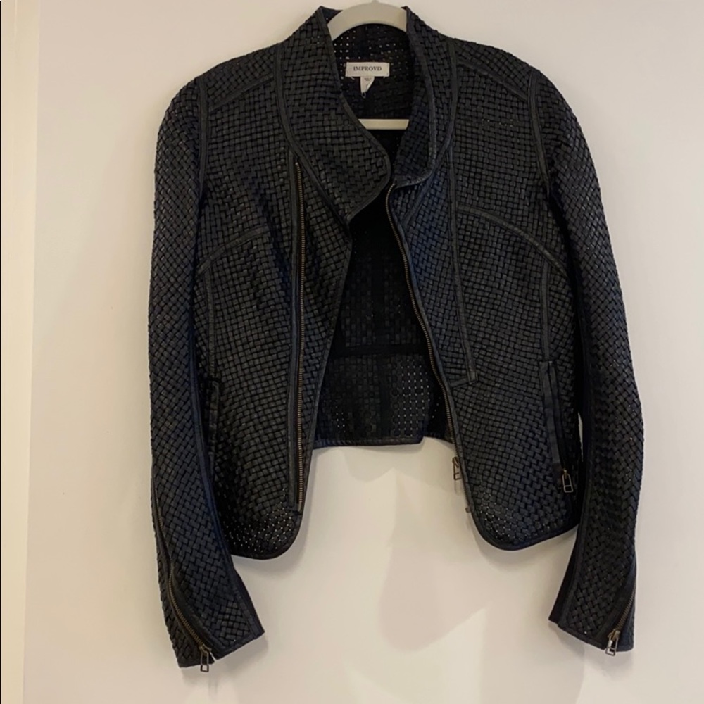 Improvd Woven Leather Jacket